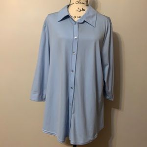 Avenue light blue 3/4 sleeve top